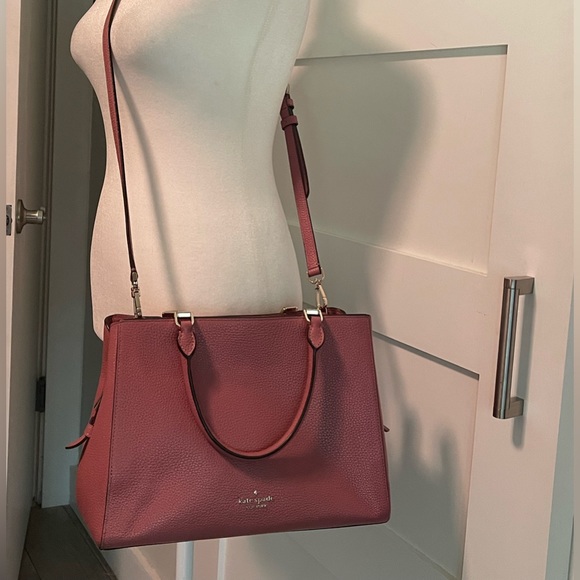 Kate Spade Leila Medium Triple Compartment Satchel Bag in Pink - Picture 3 of 11